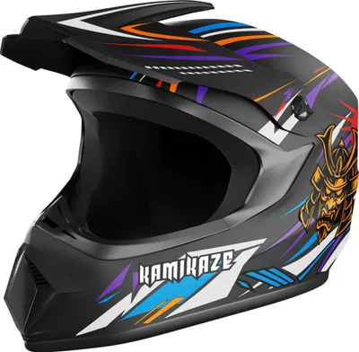 Productafbeelding van Kamikaze Ninja integraalhelm, maat M, 57–58 cm – Volledige helm voor elektrische scooters en motorfietsen – Helm voor elektrische scooters