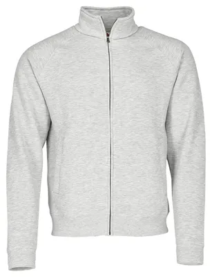 Produktbild von PREMIUM SWEAT JACKET | Sweatjacke für Herren & Damen – Uni Kapuzenlose Jacke mit Stehkragen, Verdecktetem Metall-Reißverschluss & Vordertaschen
