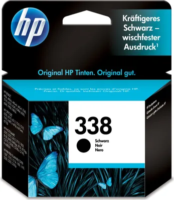 Zdjęcie produktu dla HP 338 oryginalny wkład atramentowy czarny, Standardowa wydajność, Czarny, Atrament barwnikowy, Tusz na bazie pigmentu, 1 szt., 480 stron(y)