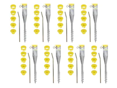 Produktbild von Alberts 8x Einschraub Bodenhülse für Standrohre Länge: 560 mm Ø25 bis 65 mm