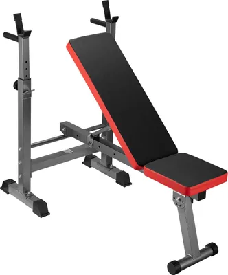 Produktbild von Famanu Inklapbare Halterbank 2-in-1 bis 230 kg - Verstellbare Fitnessbank mit Halterhalter