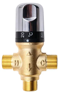Thermostatische Duscharmatur, Messing, 15 mm, bis 42 °C