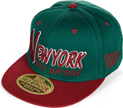 Produktbild von Red Bridge Uni New York Cap Snapback Bestickt Grün-Bordeaux One Size