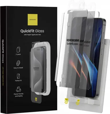Immagine prodotto di 2x Vetro temperato con applicatore SPACECASE QuickFit Glass per Galaxy S24/S25