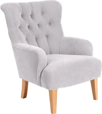Produktbild von Sessel Kaiya Bezug Veloursstoff Buche natur / silber 21234