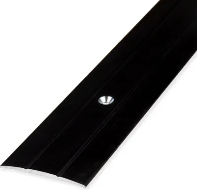 Produktbild von PROVISTON Übergangsprofil | 1.8 x 38 x 2700 mm | Übergangsschiene Übergangsleiste Bodenprofil Abdeckleiste Aluminium eloxiert Schwarz Gebohrt