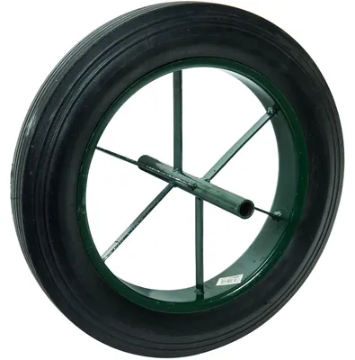 Immagine prodotto di 385 x 66 ruota rigida da 15 pollici a prova di foratura pneumatico duro 20 mm asse bicicletta ricambio