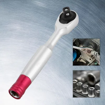 Immagine prodotto di Set di chiavi a cricchetto mini da 1/4 di pollice Utensili di riparazione per set di chiavi a bussola per auto e biciclette (100 mm)