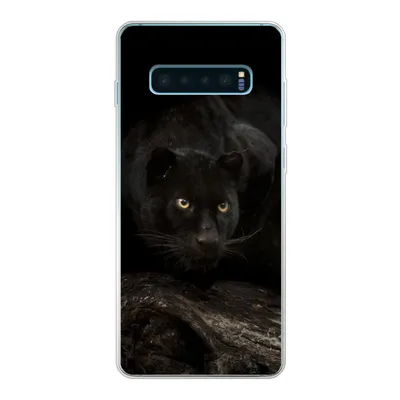Produktbild von MuchoWow® Handyhülle Schutzhülle Hülle für Samsung Galaxy S10 Plus Panther - Wald - Augen Silikon Softcase Handy Hülle - Schutzhülle