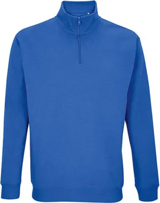 Produktbild von SOLs 04234 | Uni 1/4 Zip Sweatshirt Conrad Uni Pullover - Farbe: Royal Blue 241 - Größe: L