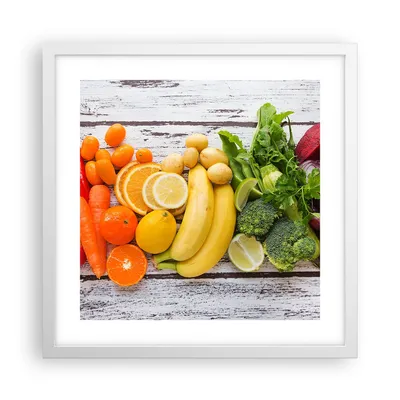 Produktbild von Gerahmtes Poster - Weißer Rahmen - Essen Gemüse Essen frisch - 40x40 cm - Wand Bild - Wanddeko - Wandbilder - Kunstposter - Wandposter - Bilderrahmen - Bilder - Kunstdruck - Wandbild - P2WAC40x40-2888