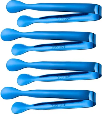Produktbild von Mini-Servierzangen, Zuckerwürfelzangen, Vorspeisenzangen, 4er-Set