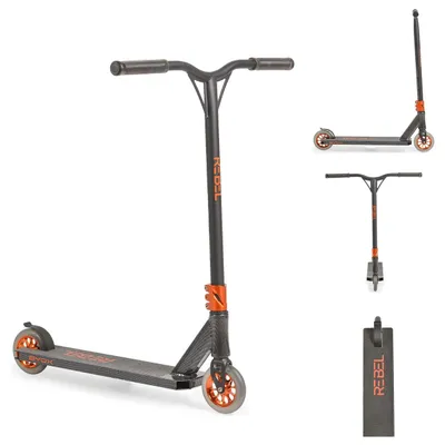 Produktbild von Byox Kinderroller Rebel, Aluminium, ABEC-9 Lager, Stahllenker, PolyurethanRäder, Bremse schwarz