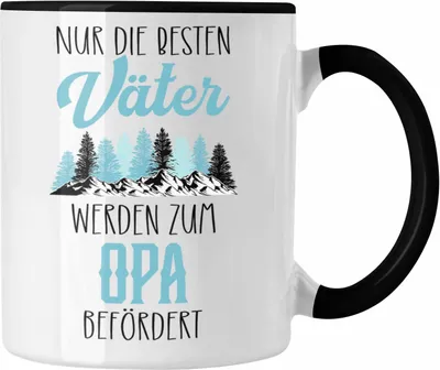 Produktbild von Trendation - Du Wirst Opa 2023 Tasse Geschenk Schwangerschaft Verkünden Überraschung Geschenkidee Schwangerschaftsverkündung (Schwarz)