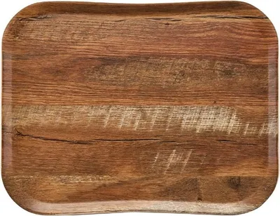 Image de Plateau Cambro Versa, aspect bois, brun chêne, 360 x 460 mm