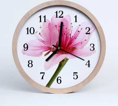 Produktbild von Holzuhr 20fi cm wanduhr - Blume
