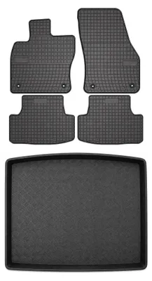 Zdjęcie produktu dla Dywaniki gumowe + mata bagażnika do Seat Ateca 2016- – czarne, dopasowane – Wielganizator SolidPRO