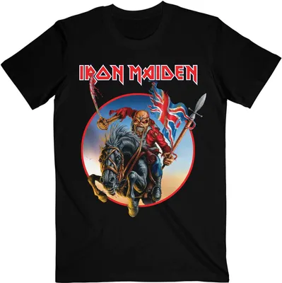 Produktbild von Iron Maiden - "Euro Tour" T-Shirt für Herren/Damen Uni RO403 (L) (Schwarz)
