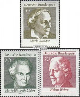Produktbild von Briefmarken BRD (BR.Deutschland) 1969 Mi 596-598 (kompl.Ausgabe) postfrisch 50 Jahre Frauenwahlrecht in Deutschland / Bl.5