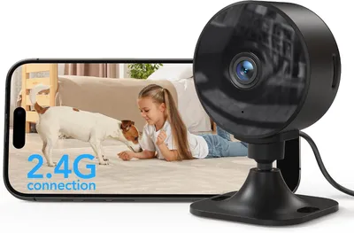 Zdjęcie produktu dla Kamera wewnętrzna HD - Kamera Wi-Fi - Ochrona domu - Widoczność w nocy do 10 metrów - Rozdzielczość 1080p - Czarna