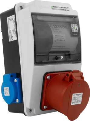 Produktbild von Wandverteiler XS-S 32A 2x230V IP44 Stromverteiler Komplett Verdrahtet Doktorvolt DV-5077-F