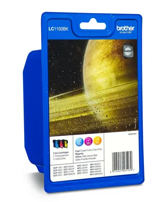 Produktbild von Brother LC1100 Rainbow Pack - Gelb, Cyan, Magenta - original - Blister mit Diebstahlsicherung - Tintenpatrone - für Brother DCP-385, 6690, MFC-490, 5490, 5890, 6490, 6890, 790, 990