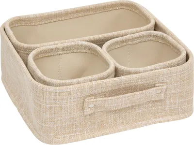 Produktbild von 4er-Set Aufbewahrungskörbe mit Flechtoptik