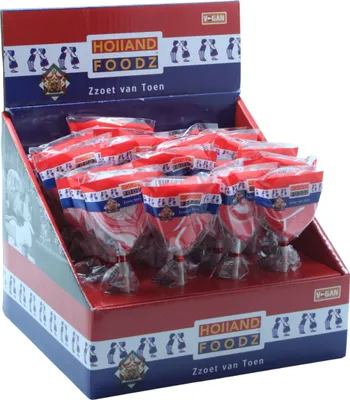 Produktbild von Holland Foodz Mini Herz Lutscher rot weiß Herz 17g 24er Display
