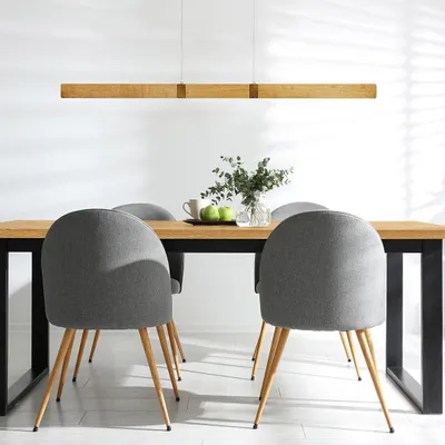 Produktbild von Marley Balkenleuchte Asteiche geölt Metall schwarz gepulvert 130cm