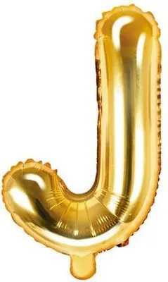 Produktbild von Folienballon Buchstabe "J", 35cm, gold