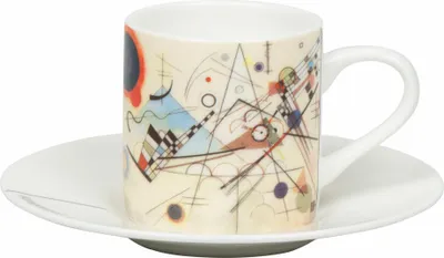 Obrázek produktu pro Könitz šálek na espresso Composition 8 - Wassily Kandinsky s podšálkem, hrnek, kostní porcelán, barevný, 95 ml, 11 5 304 2717