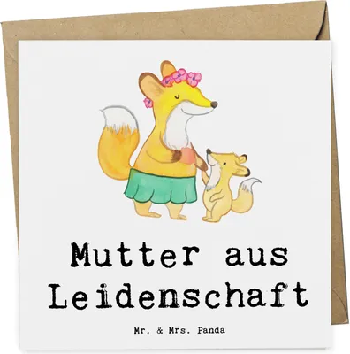 Produktbild von Mr. & Mrs. Panda Glückwunschkarte Mutter Leidenschaft - Weiß - Geschenk, anlasskarte, Klappkarte, faltkarte, Grußkarte, doppelkarte