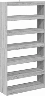 Obrázek produktu pro vidaXL Knihovna Sonoma, šedá, 100 x 30 x 198 cm, dřevotřísková deska