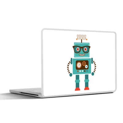 Produktbild von MuchoWow® Laptop Aufkleber Sticker Cover Roboter - Schutzbrille - Zahnräder - Gesicht - Jungen - Kinder 31x22.5 cm - Laptop-Deko