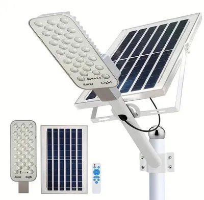 Obrázek produktu pro Solární pouliční lampa, LED osvětlení, vodotěsné provedení, sada obsahující 1 kus s baterií 6000 mAh