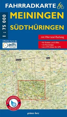Produktbild von Meiningen Südthüringen Fahrradkarte 1 : 75 000