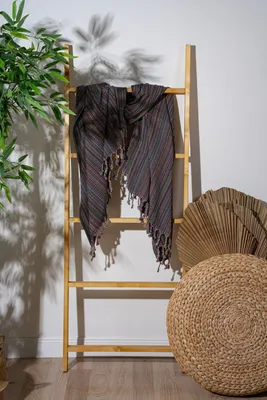 Produktbild von Mijolnir, Otantik - Black, Schwarz, Fouta (Strandtuch), 60 % BAUMWOLLE, 40 % POLYESTER, 90 x 175 cm