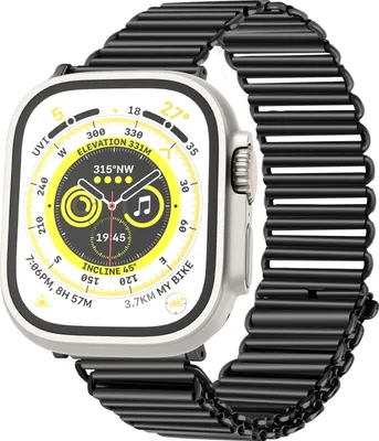 Produktbild von Strap-it Apple Watch Stahlarmband Loop (Schwarz) - Große: 38 - 40 - 41mm