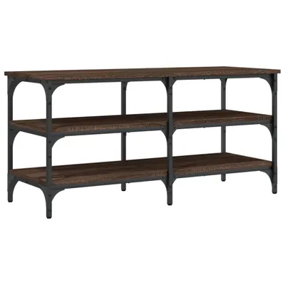 Obrázek produktu pro Lavice s botníkem hnědý dub 100 x 38,5 x 49 cm kompozitní dřevo