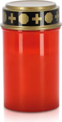 Produktbild von LED Grablicht rot gold flackernd Höhe 12 cm Trauerlicht Gedenklicht