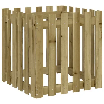 Image de vidaXL Bac à plantes Design à lattes 60x60x60 cm Bois de pin imprégné