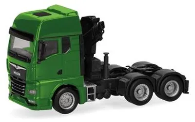 Produktbild von Herpa 313100-004 - 1:87 MAN TGX GX Zugmaschine mit Kran 3achs, grün - Neu