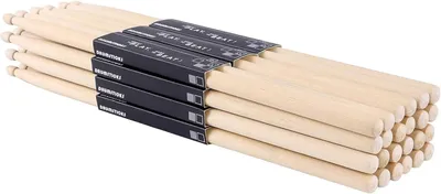Productafbeelding van Drumsticks 5A 12 paar, 40.6 cm, esdoornhout, houten tip, voor beginners
