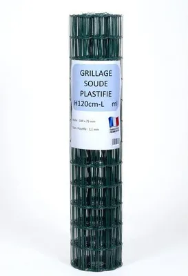 Image de Grillage vert 100 x 75 cm H. 1.20 m L. 25 m