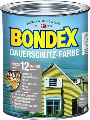 Produktbild von Bondex Dauerschutz-Holzfarbe 750 ml morgenweiß