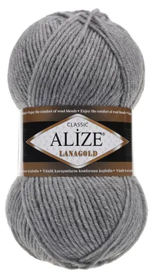 Strickwolle ALIZE Lanagold grau