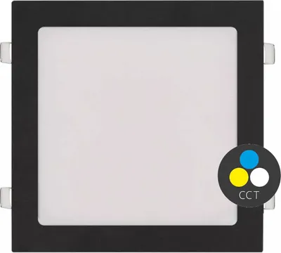 Obrázek produktu pro T-LED Černý vestavný LED panel hranatý 300 x 300mm 24W 24V CCT 102215
