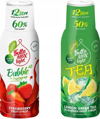 Produktbild von FruttaMax Sirup Set 2x500ml Erdbeere Grüner Tee Light zuckerfrei