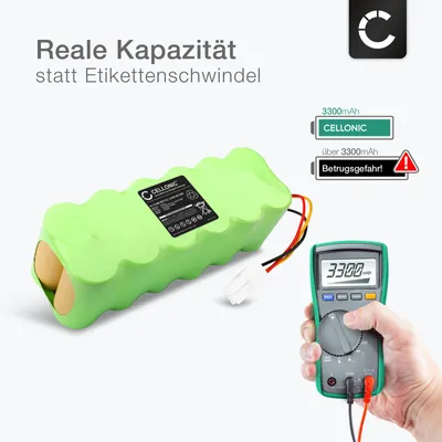 Produktbild von CELLONIC 1x Akku für Staubsauger Kompatibel mit Samsung Navibot VCR8855 / SR8855, Navibot SR8855, Navibot VCR8845 / SR8845, DJ96-00113C - (3300mAh, 14.4V)
