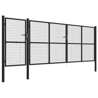 Zdjęcie produktu dla vidaXL Brama ogrodowa stal 500×150 cm antracyt